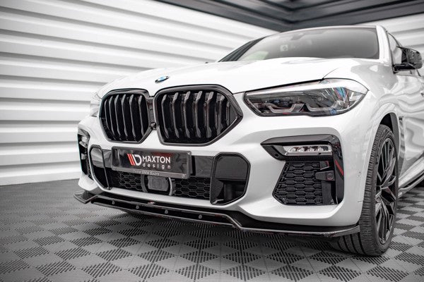 Maxton Front Splitter V.2 BMW X6 M-Pack G06 - Gloss Black
