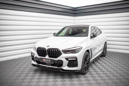 Maxton Front Splitter V.2 BMW X6 M-Pack G06 - Gloss Black