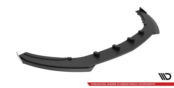 Maxton Street Pro Front Splitter V.1 + Flaps Opel Astra Gtc Opc-Line J - Black + Gloss Flaps    