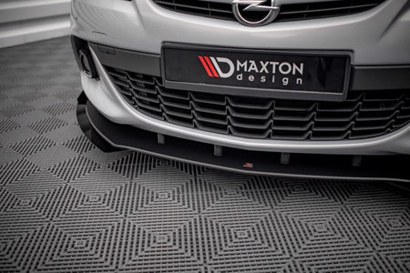 Maxton Street Pro Front Splitter V.1 + Flaps Opel Astra Gtc Opc-Line J - Black + Gloss Flaps    