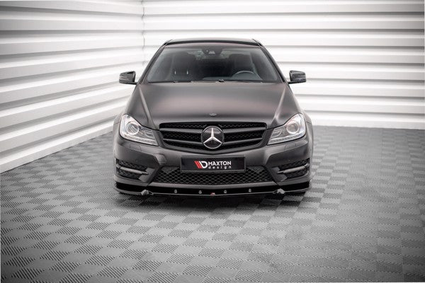 Maxton Front Splitter V.1 Mercedes-Benz C Coupe Amg-Line C204 - Gloss Black