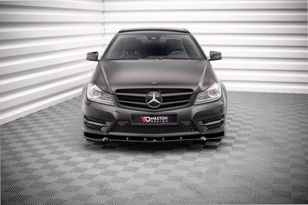 Maxton Front Splitter V.1 Mercedes-Benz C Coupe Amg-Line C204 - Gloss Black