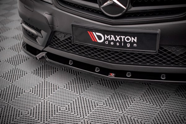 Maxton Front Splitter V.1 Mercedes-Benz C Coupe Amg-Line C204 - Gloss Black