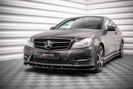 Maxton Front Splitter V.1 Mercedes-Benz C Coupe Amg-Line C204 - Gloss Black