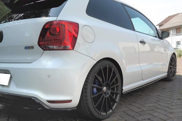 Maxton Side Skirts Diffusers Volkswagen Polo Mk5 R Wrc - Gloss Black
