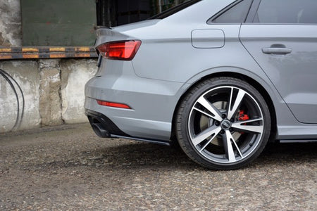 Maxton Rear Side Splitters Audi RS3 8V Fl Sedan - Gloss Black