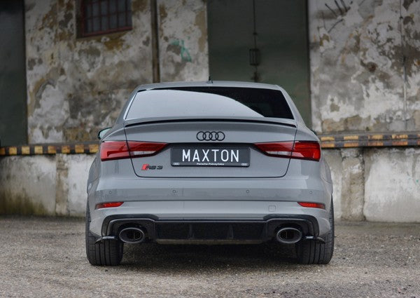 Maxton Rear Side Splitters Audi RS3 8V Fl Sedan - Gloss Black