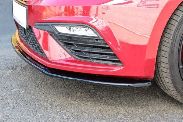 Maxton Front Splitter V.2 Seat Leon Cupra / Fr Mk3 Fl - Gloss Black