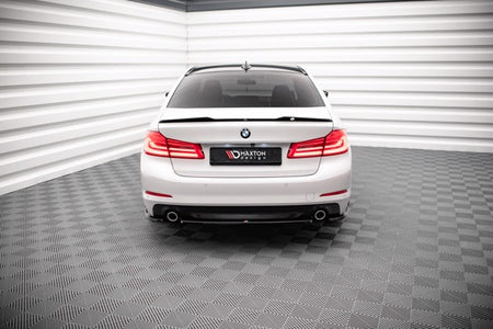 Maxton Central Rear Splitter For BMW 5 G30 - Gloss Black
