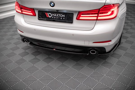 Maxton Central Rear Splitter For BMW 5 G30 - Gloss Black
