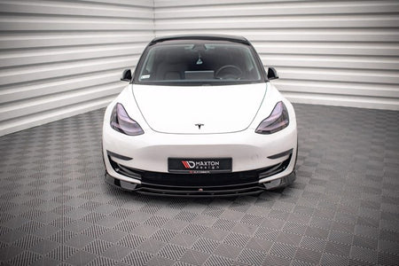 Maxton Front Splitter V.3 Tesla Model 3 - Gloss Black