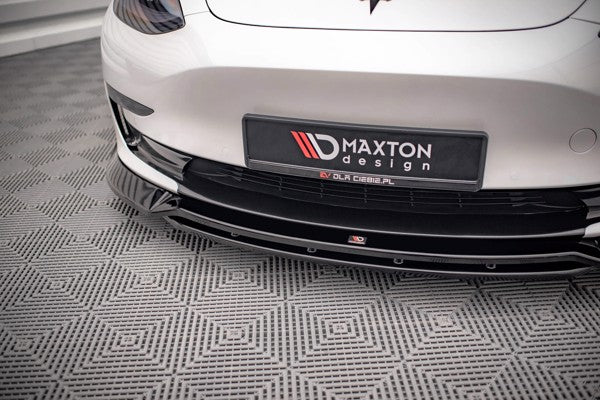 Maxton Front Splitter V.3 Tesla Model 3 - Gloss Black