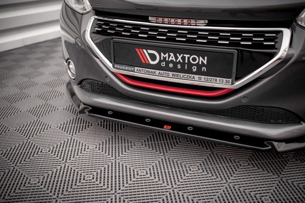 Maxton Front Splitter V.2 Peugeot 208 Gti Mk1 - Gloss Black
