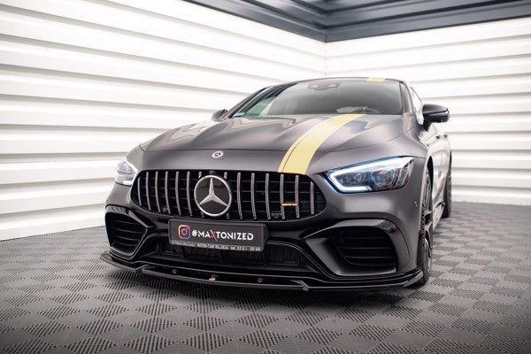 Maxton Front Splitter V.3 Mercedes-Amg Gt 63S 4-Door Coupe Aero - Gloss Black
