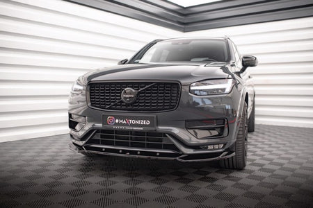 Maxton Front Splitter V.1 Volvo Xc90 R-Design Mk2 Facelift - Gloss Black