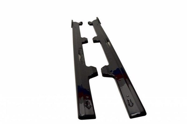 Maxton Side Skirts Diffusers V.1 VW Golf 7 R / R-Line Facelift - Gloss Black