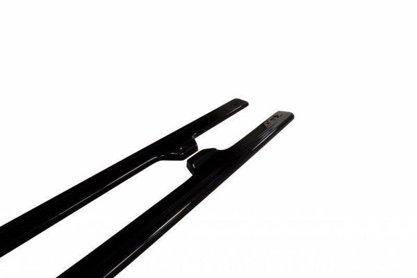 Maxton Side Skirts Diffusers V.1 VW Golf 7 R / R-Line Facelift - Gloss Black