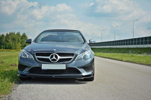Maxton Front Splitter V.1 Mercedes E W212 - Gloss Black