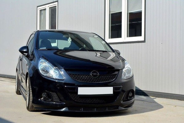 Maxton Front Splitter Opel Corsa D Nurburg (For Opc / Vxr Bumper) - Gloss Black