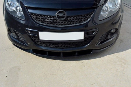 Maxton Front Splitter Opel Corsa D Nurburg (For Opc / Vxr Bumper) - Gloss Black