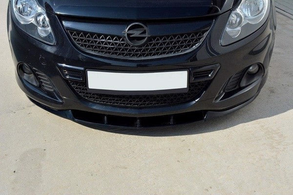 Maxton Front Splitter Opel Corsa D Nurburg (For Opc / Vxr Bumper) - Gloss Black