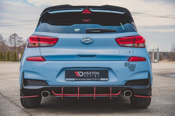 Maxton Racing Durability Rear Side Splitters Hyundai I30 N Mk3 Hatchback - Black