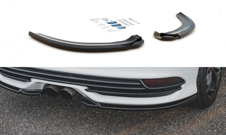 Maxton Rear Side Splitters V.2 Ford Focus St Mk3 Facelift - Gloss Black