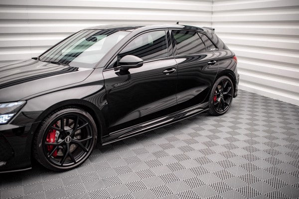 Maxton Street Pro Side Skirts Diffusers Audi RS3 Sportback 8Y - Black