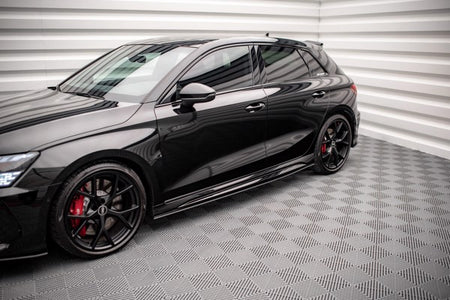 Maxton Street Pro Side Skirts Diffusers Audi RS3 Sportback 8Y - Black
