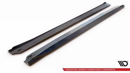 Maxton Side Skirts Diffusers Volvo Xc90 R-Design Mk2 Facelift - Gloss Black