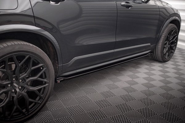 Maxton Side Skirts Diffusers Volvo Xc90 R-Design Mk2 Facelift - Gloss Black