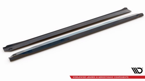 Maxton Side Skirts Diffusers Volvo Xc90 R-Design Mk2 Facelift - Gloss Black