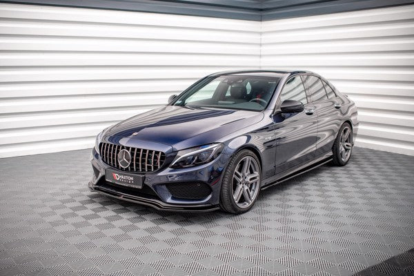 Maxton Front Splitter V.1 Mercedes- Benz C43 Amg W205 - Gloss Black