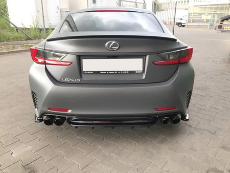 Maxton Central Rear Splitter (With Vertical Bars) Lexus Rc - Gloss Black