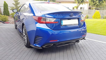 Maxton Central Rear Splitter (With Vertical Bars) Lexus Rc - Gloss Black