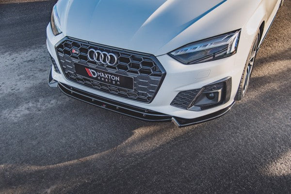 Maxton Front Splitter V.2 Audi S5 / A5 S-Line F5 Facelift - Gloss Black