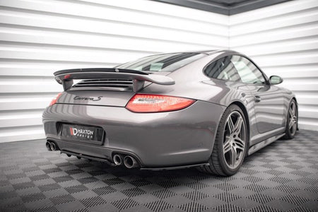 Maxton Central Rear Splitter (With Vertical Bars) Porsche 911 Carrera / Carrera Gts 997 Facelift - Gloss Black