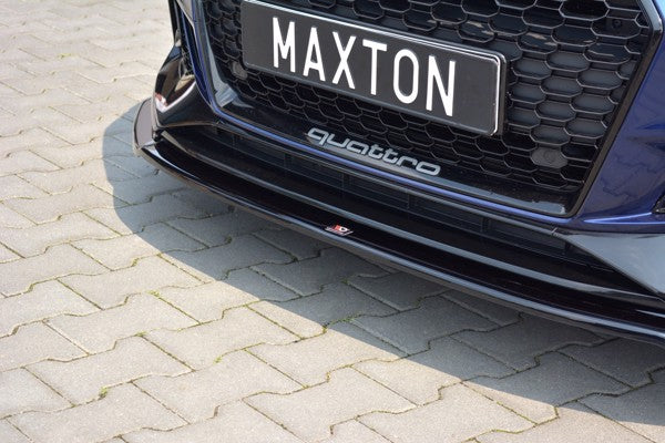Maxton Front Splitter V.2 Audi RS4 B9 - Gloss Black