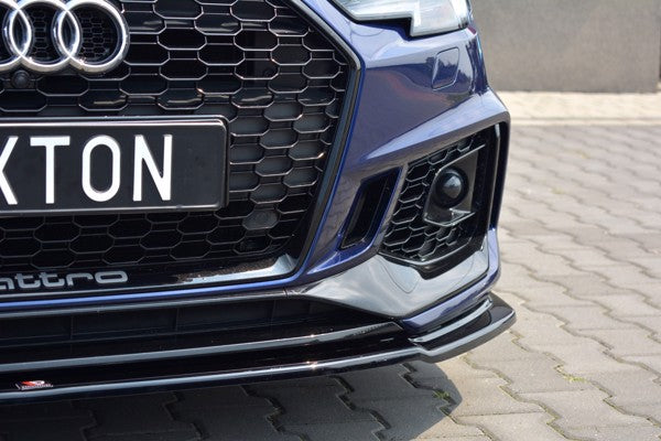 Maxton Front Splitter V.2 Audi RS4 B9 - Gloss Black