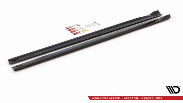 Maxton Side Skirts Diffusers Mercedes-Amg A 45 S W177 - Gloss Black