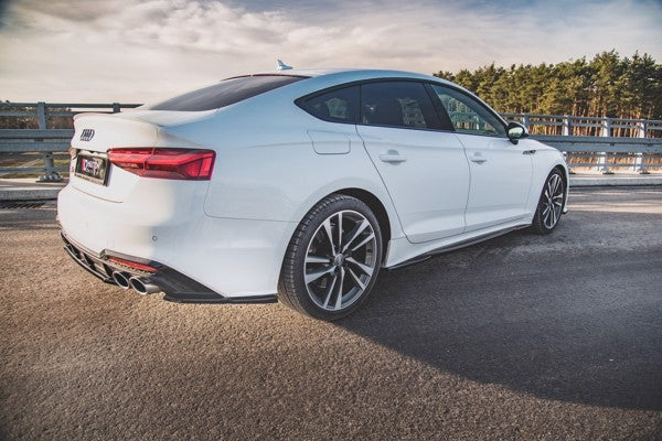 Maxton Side Skirts Diffusers Audi S5 / A5 S-Line Sportback F5 Facelift - Gloss Black