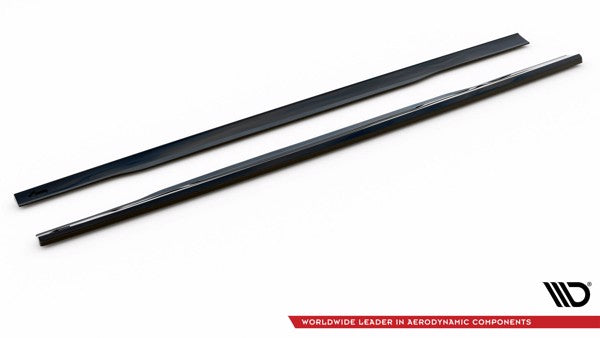 Maxton Side Skirts Diffusers V.1 Audi S8 D4 - Gloss Black