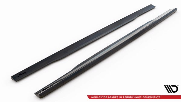 Maxton Side Skirts Diffusers V.1 Audi S8 D4 - Gloss Black