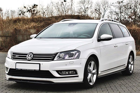 Maxton Side Skirts Diffusers VW Passat B7 R-Line - Gloss Black