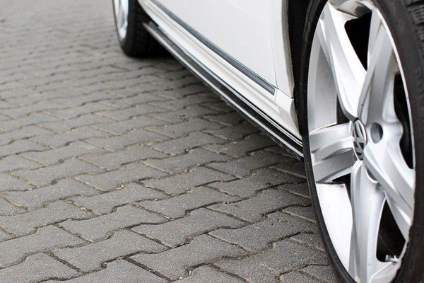 Maxton Side Skirts Diffusers VW Passat B7 R-Line - Gloss Black