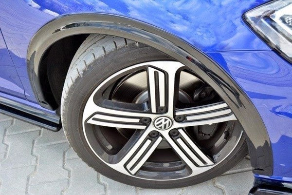 Maxton Fenders Extension VW Golf 7 R / R-Line Facelift - Gloss Black