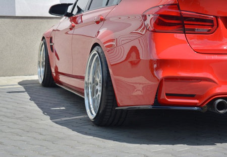 Maxton Rear Side Splitters V.1 BMW M3 F80 - Gloss Black