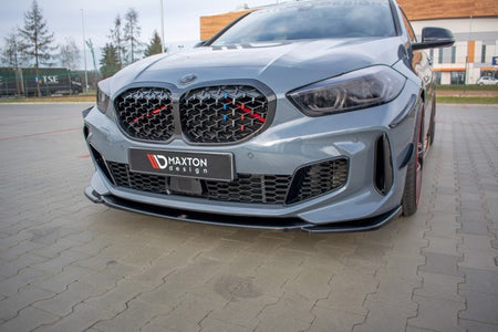 Maxton Front Splitter V.3 For BMW 1 F40 M-Pack/ M135I  - Gloss Black