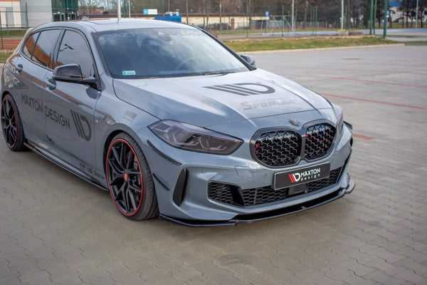Maxton Front Splitter V.3 For BMW 1 F40 M-Pack/ M135I  - Gloss Black