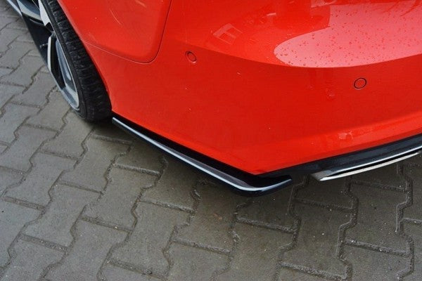 Maxton Rear Side Splitters Audi A7 S-Line (Facelift) - Gloss Black